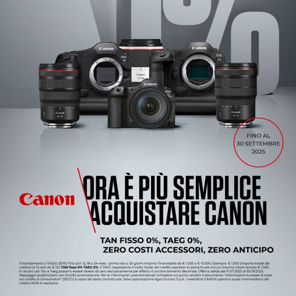 CANON TASSO 0% fino al 30 Settembre